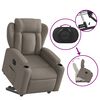 vidaXL Sillón eléctrico reclinable elevable de tela gris taupe