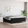 vidaXL Estructura de cama con somier tela negro 180x200 cm