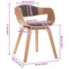 vidaXL Sillas de comedor 2 unidades madera curvada y tela gris taupe