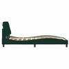 vidaXL Estructura cama sin colch&oacute;n terciopelo verde oscuro 100x200 cm
