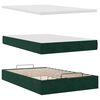 vidaXL Cama otomana con colch&oacute;n 120x190 cm terciopelo verde oscuro