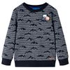 Sudadera infantil azul marino m&eacute;lange 140