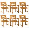 vidaXL Banco de exterior 6 pcs Natural 56 x 55,5 x 90 cm