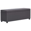 vidaXL Banco con espacio de almacenaje 116 cm cuero sint&eacute;tico gris