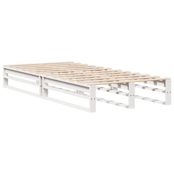 vidaXL Estructura de cama sin colchón madera maciza blanca 75x190 cm
