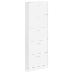 vidaXL Zapatero blanco con 5 compartimentos
