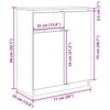 vidaXL Aparador con caj&oacute;n roble artesanal 71x35x84cm madera ingenier&iacute;a
