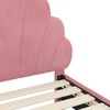 vidaXL Cama para ni&ntilde;os con cabecero Rosa 90 x 200 cm Terciopelo