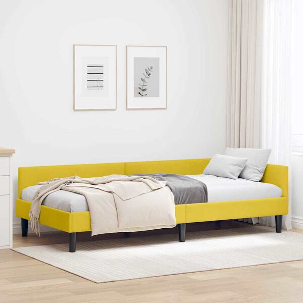 vidaXL Estructura de cama en esquina Amarillo 100 cm x 200 cm