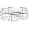 vidaXL Conjunto de sof&aacute;s de exterior 5 pcs Natural