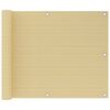 vidaXL Toldo para balc&oacute;n HDPE beige 75x300 cm