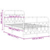 vidaXL Estructura cama sin colch&oacute;n con estribo metal blanco 120x190 cm