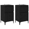 vidaXL Armario de Noche 2 uds. Roble Negro 40 x 35 x 70 cm
