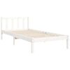 vidaXL Estructura de cama sin colch&oacute;n madera de pino blanca 90x200 cm