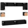 vidaXL Conjunto de mueble de TV 8 pcs Roble Negro Madera de ingenier&iacute;a