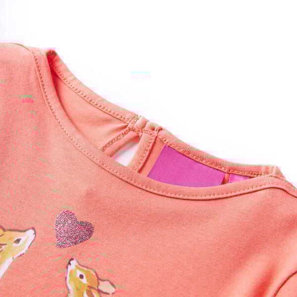 Camiseta infantil de manga larga coral 92