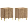 vidaXL Mesita de Noche 2 uds. Roble artisan 43 x 34,5 x 50 cm
