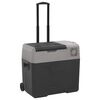 vidaXL Nevera con ruedas y asa polipropileno negro y gris 50 L