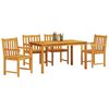 vidaXL Conjunto de Comedor de Jardín 5 pcs Marrón