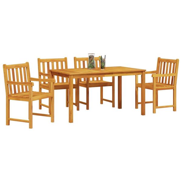 vidaXL Conjunto de Comedor de Jardín 5 pcs Marrón