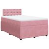 vidaXL Cama box spring con colch&oacute;n terciopelo rosa 120x190 cm