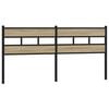 vidaXL Cabecero de hierro y madera de ingenier&iacute;a roble Sonoma 193 cm