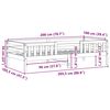 vidaXL Estructura de cama sin colch&oacute;n madera maciza de pino 100x200 cm