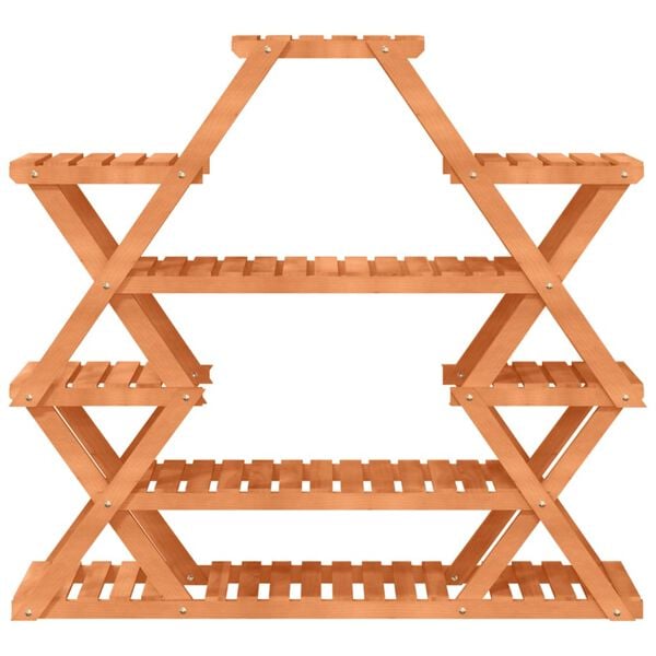 vidaXL Soporte para flores de madera maciza abeto 110x25x105 cm