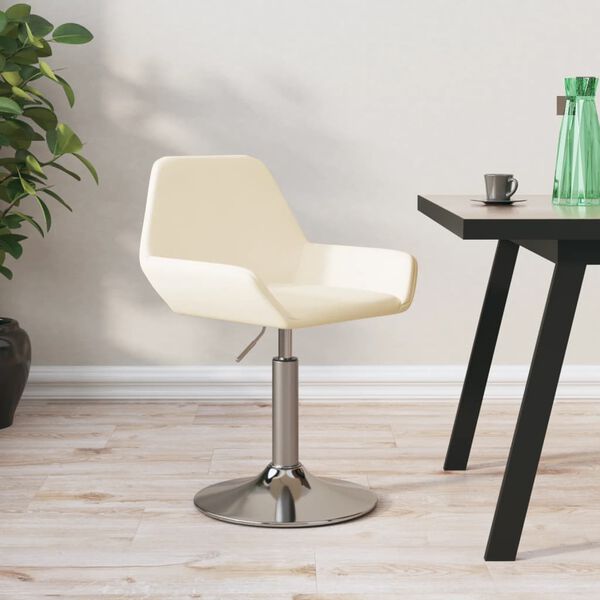 vidaXL Taburete de cocina tela color crema