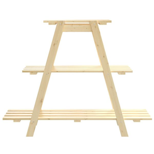 vidaXL Estantería para flores madera maciza de pino 101x23x79 cm