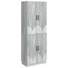 vidaXL Juego de armarios 2 pcs Sonoma gris Madera de ingenier&iacute;a