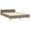 vidaXL Estructura de cama sin colch&oacute;n tela gris taupe 120x200 cm