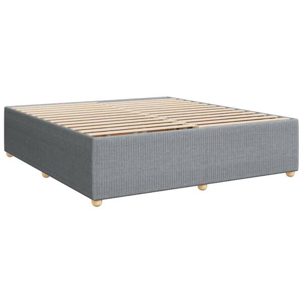 vidaXL Cama sin colch&oacute;n tela gris claro 180x200 cm