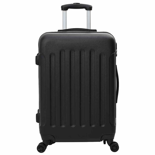 vidaXL Maleta con cerradura 3 pcs Negro 50 x 31 x 78 cm Pl&aacute;stico ABS
