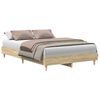 vidaXL Estructura de cama sin colch&oacute;n madera roble Sonoma 120x200 cm
