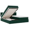 vidaXL Estructura de cama otomana colchones terciopelo verde oscuro