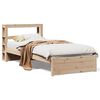 vidaXL Estructura de cama con cabecero madera maciza pino 75x190 cm