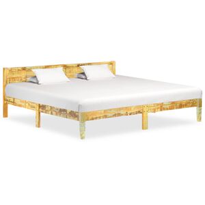 vidaXL Estructura cama sin colch&oacute;n madera maciza reciclada 200x200 cm