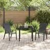 vidaXL Conjunto de Comedor de Jard&iacute;n 3 pcs Negro
