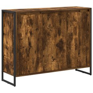 vidaXL Armario auxiliar Roble Humo 96,5 x 30 x 75 cm