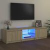 vidaXL Armario TV con luces LED roble Sonoma 140x40x36 cm