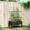 vidaXL Jardinera con enrejado PP negro 80x40x142,5 cm