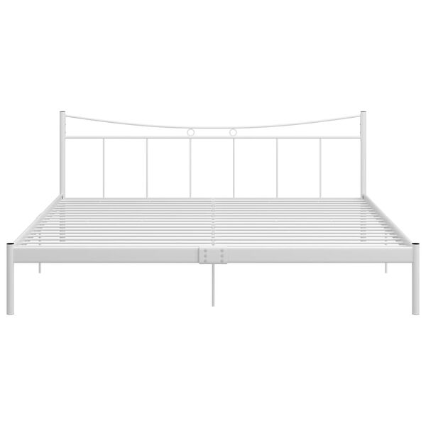 vidaXL Estructura de cama sin colchón metal blanco 200x200 cm