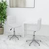 vidaXL Sillas de comedor giratorias 2 unidades cuero sint&eacute;tico blanco