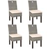vidaXL Sillas de comedor 4 unidades rat&aacute;n kubu madera de mango