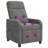vidaXL Silla de masajes reclinable Gris oscuro PWNED_BY_LORD666_YWH
