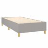 vidaXL Cama box spring con colch&oacute;n tela gris claro 90x190 cm