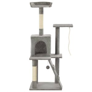 vidaXL Rascador para gatos con poste de sisal 120 cm gris