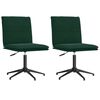 vidaXL Sillas de comedor 2 unidades terciopelo verde oscuro