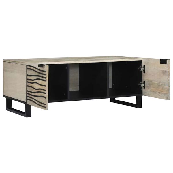 vidaXL Mesa de Caf&eacute; Beige y Negro 100 x 54 x 40 cm